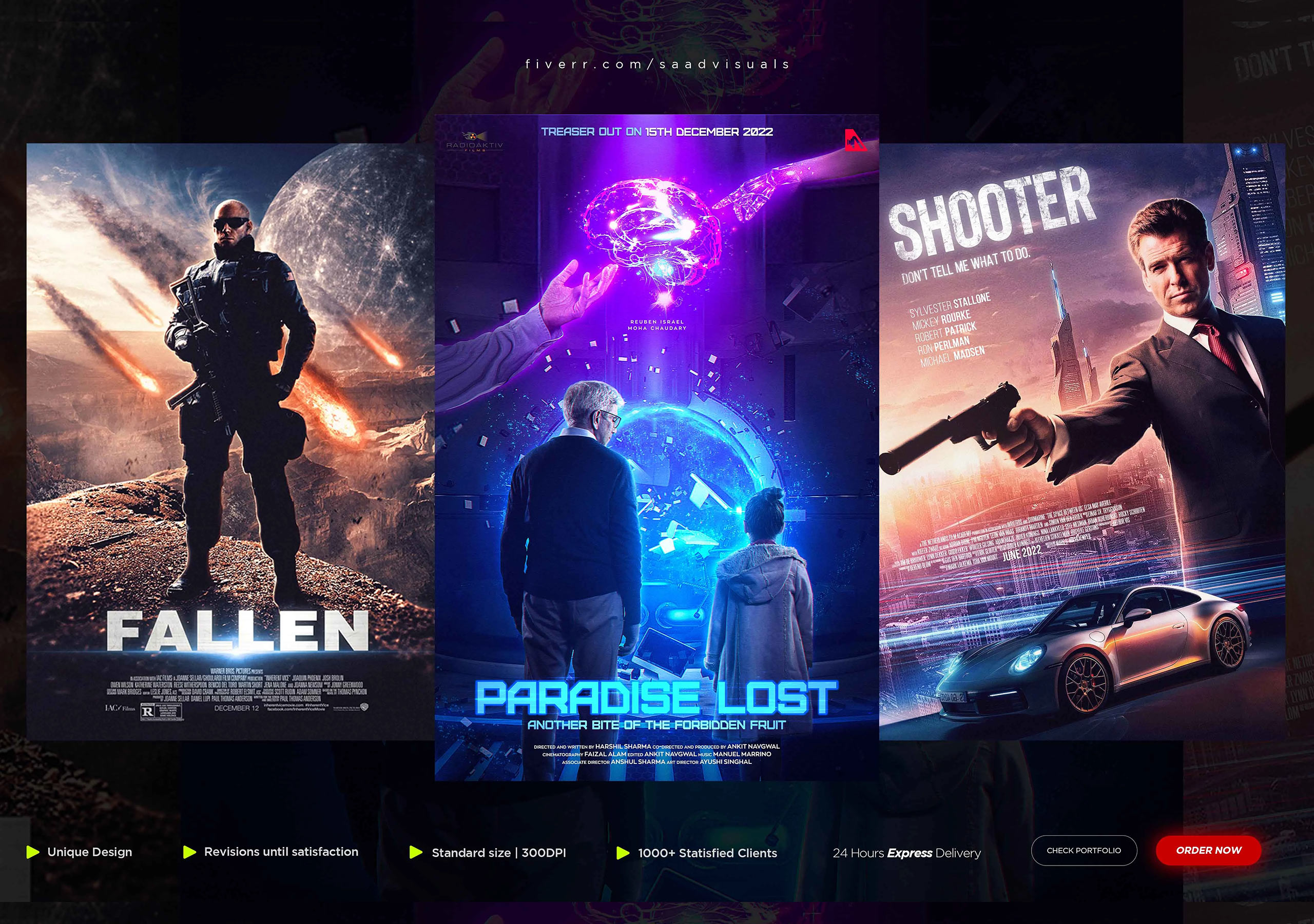 I will design a professional movie poster